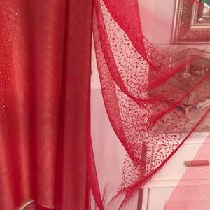 BCBG lined mesh with sequins long skirt